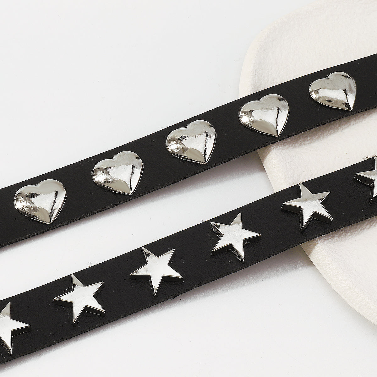 PU Leather w/Heart Star Choker Necklace medyjewelry
