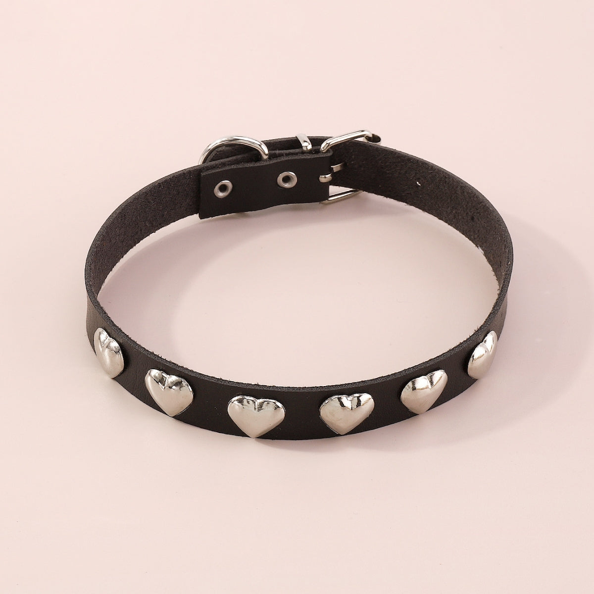 PU Leather w/Heart Star Choker Necklace medyjewelry