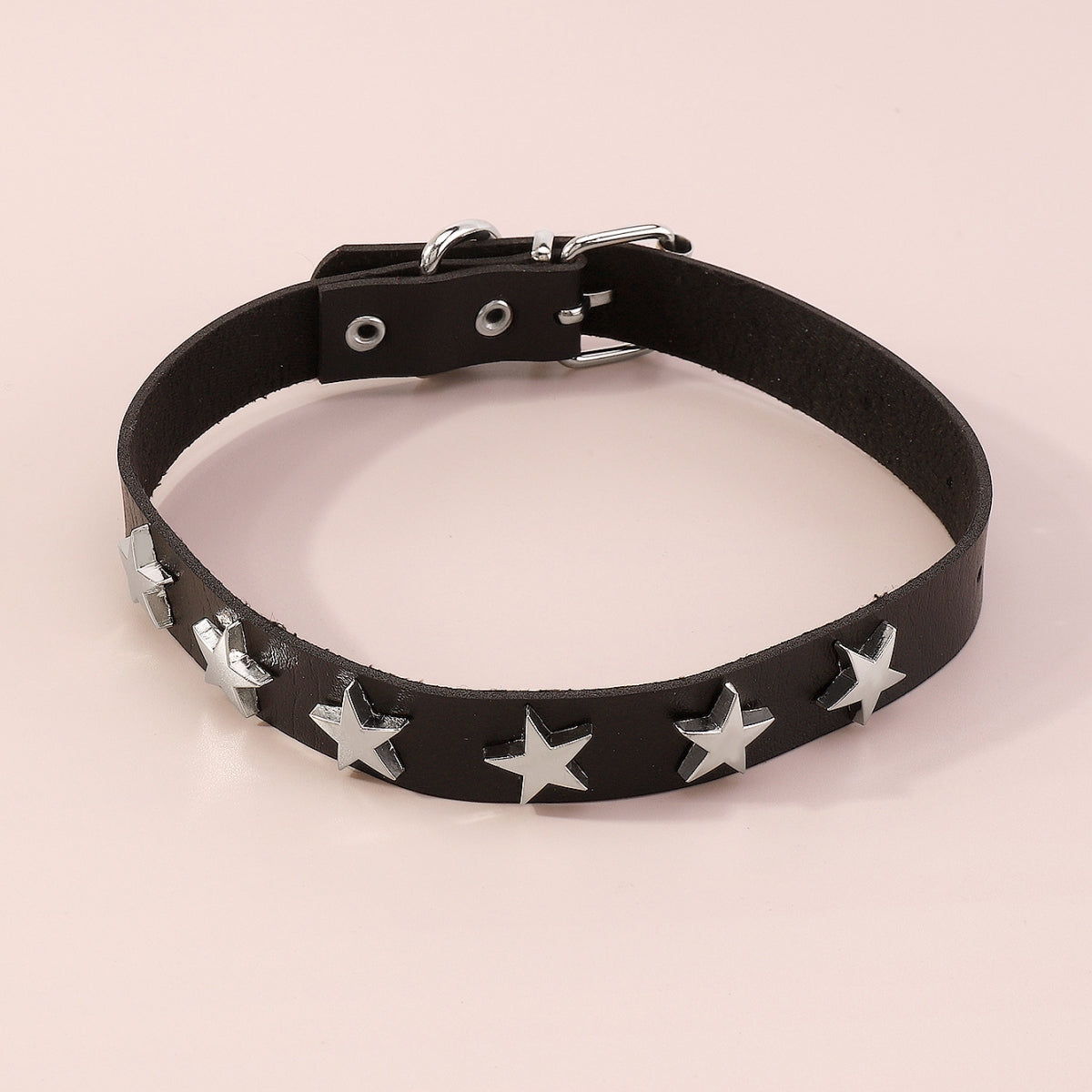 PU Leather w/Heart Star Choker Necklace medyjewelry