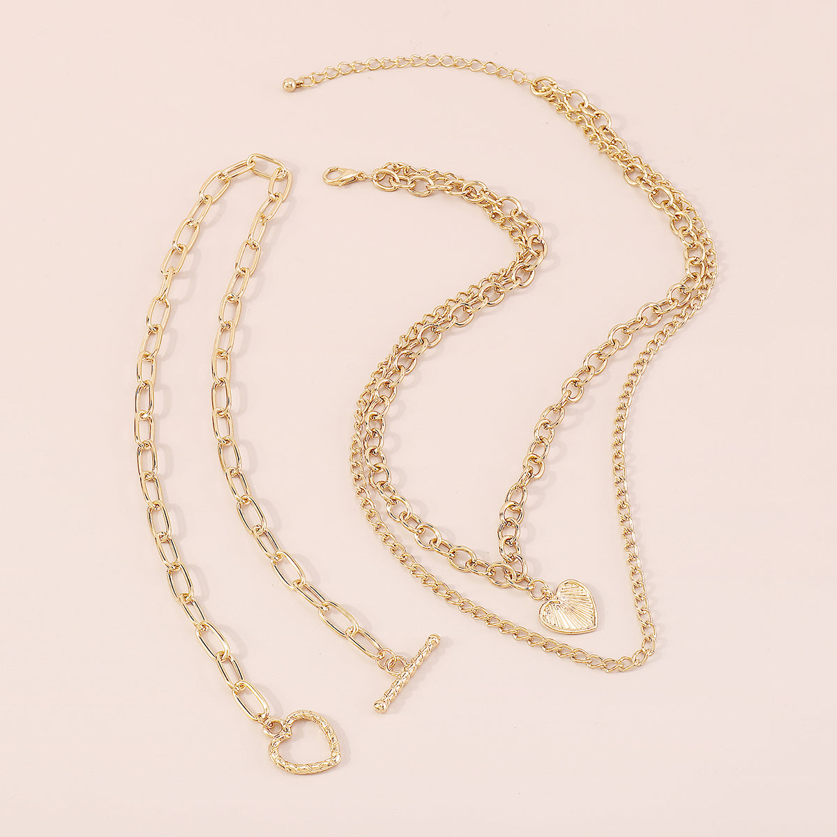 Cuban Link Chain Heart Pendant Necklace medyjewelry