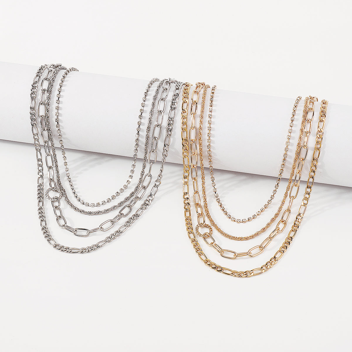 Gold Silver Color Cuban Link Chain Necklace medyjewelry