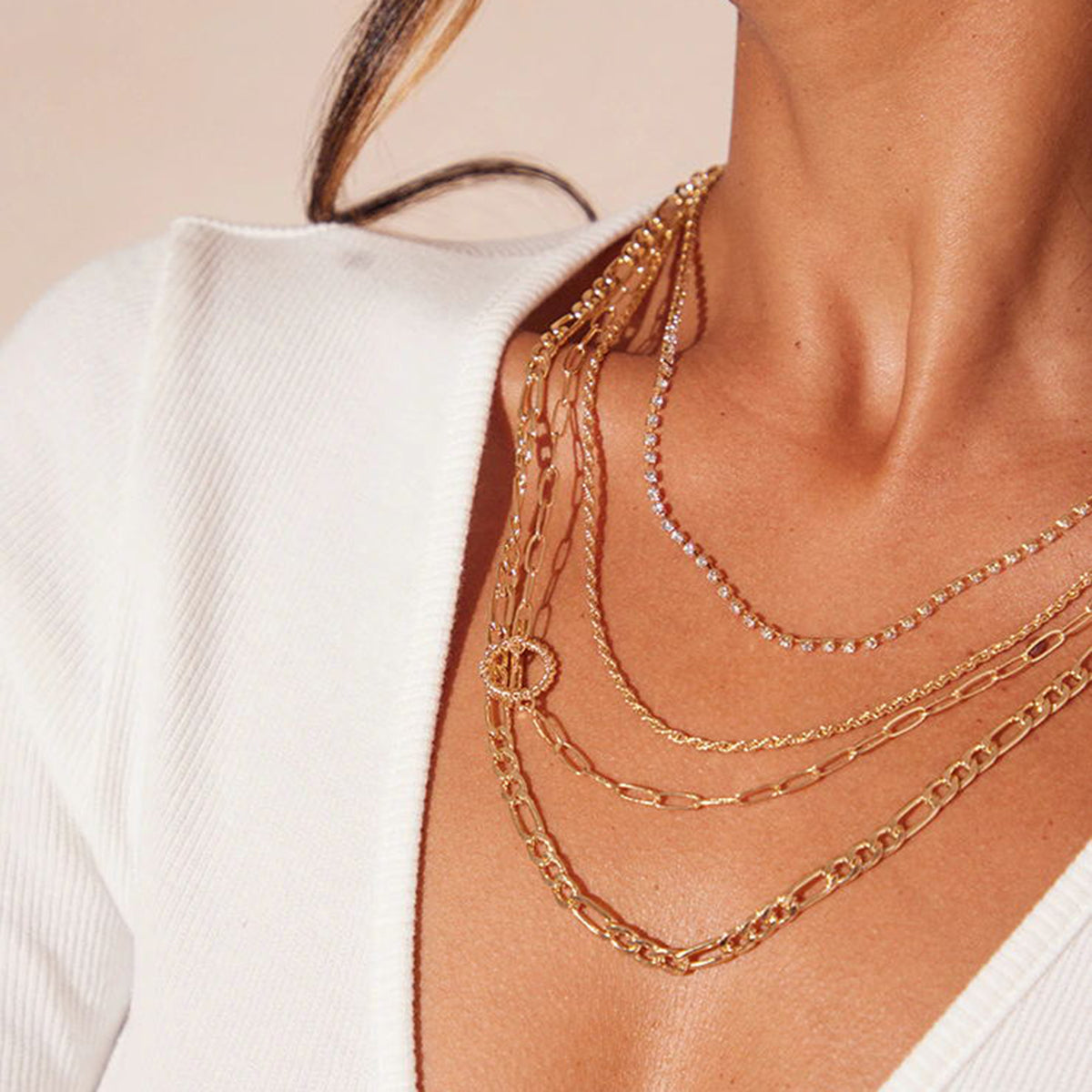Gold Silver Color Cuban Link Chain Necklace medyjewelry
