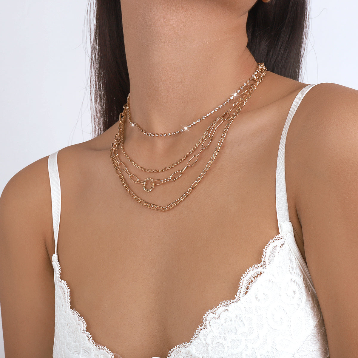 Gold Silver Color Cuban Link Chain Necklace medyjewelry