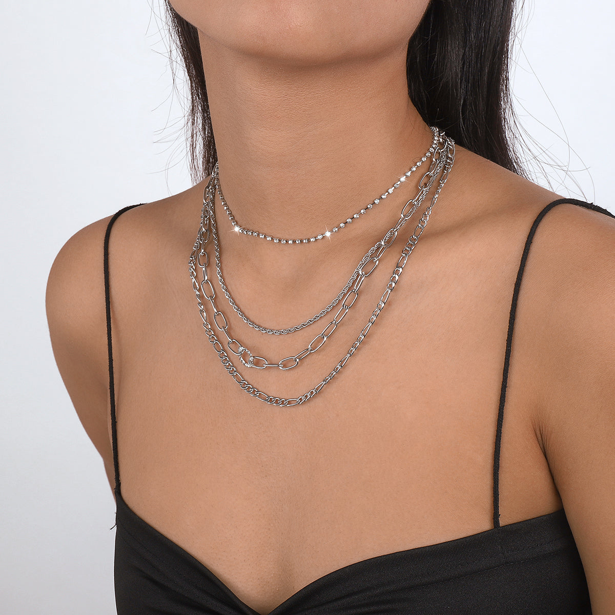 Gold Silver Color Cuban Link Chain Necklace medyjewelry
