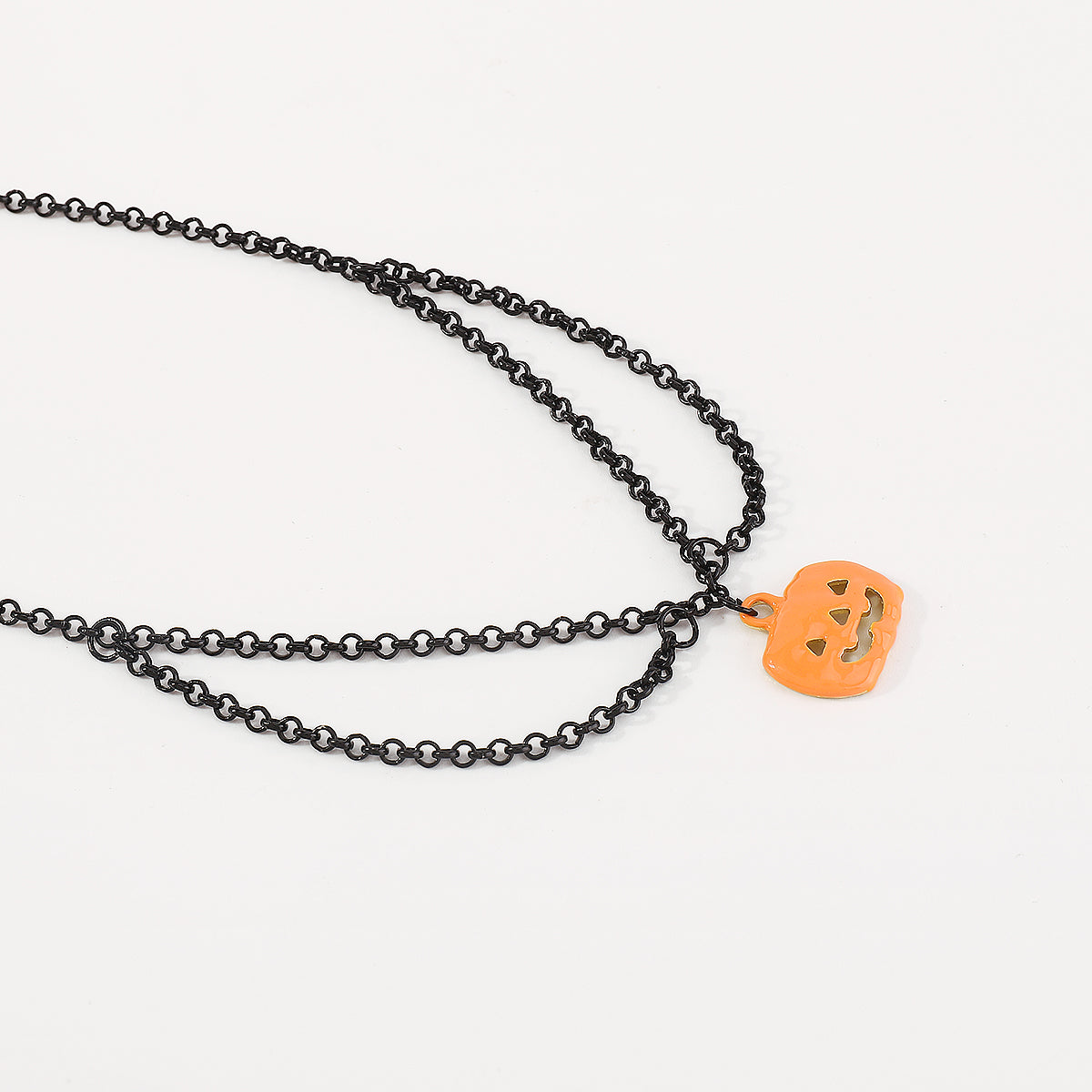 Halloween Nightmare Pumpkin Pendant Necklace medyjewelry