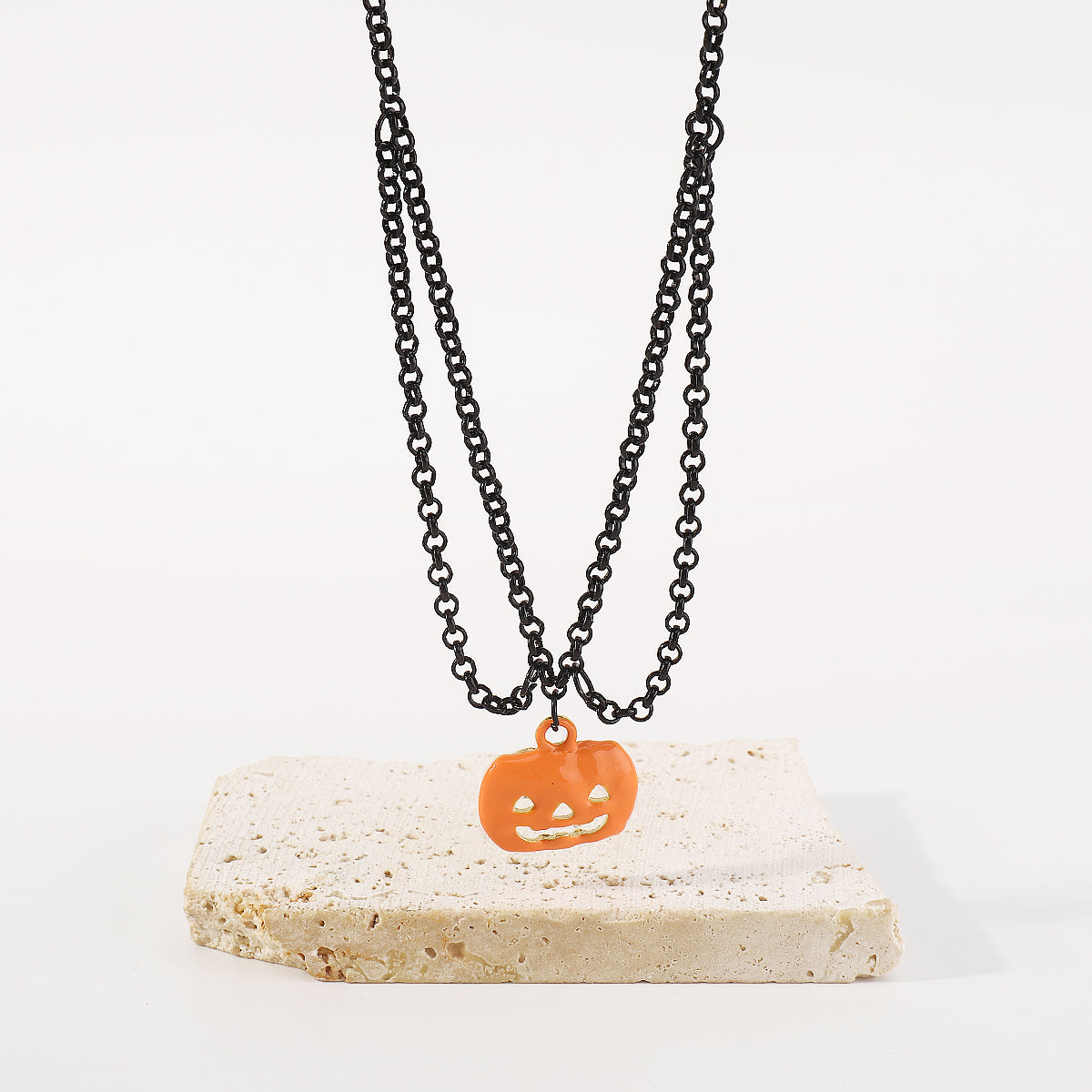 Halloween Nightmare Pumpkin Pendant Necklace medyjewelry