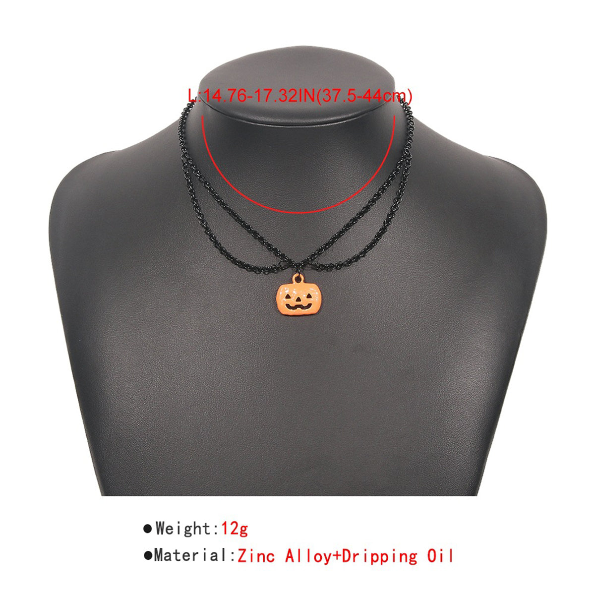 Halloween Nightmare Pumpkin Pendant Necklace medyjewelry