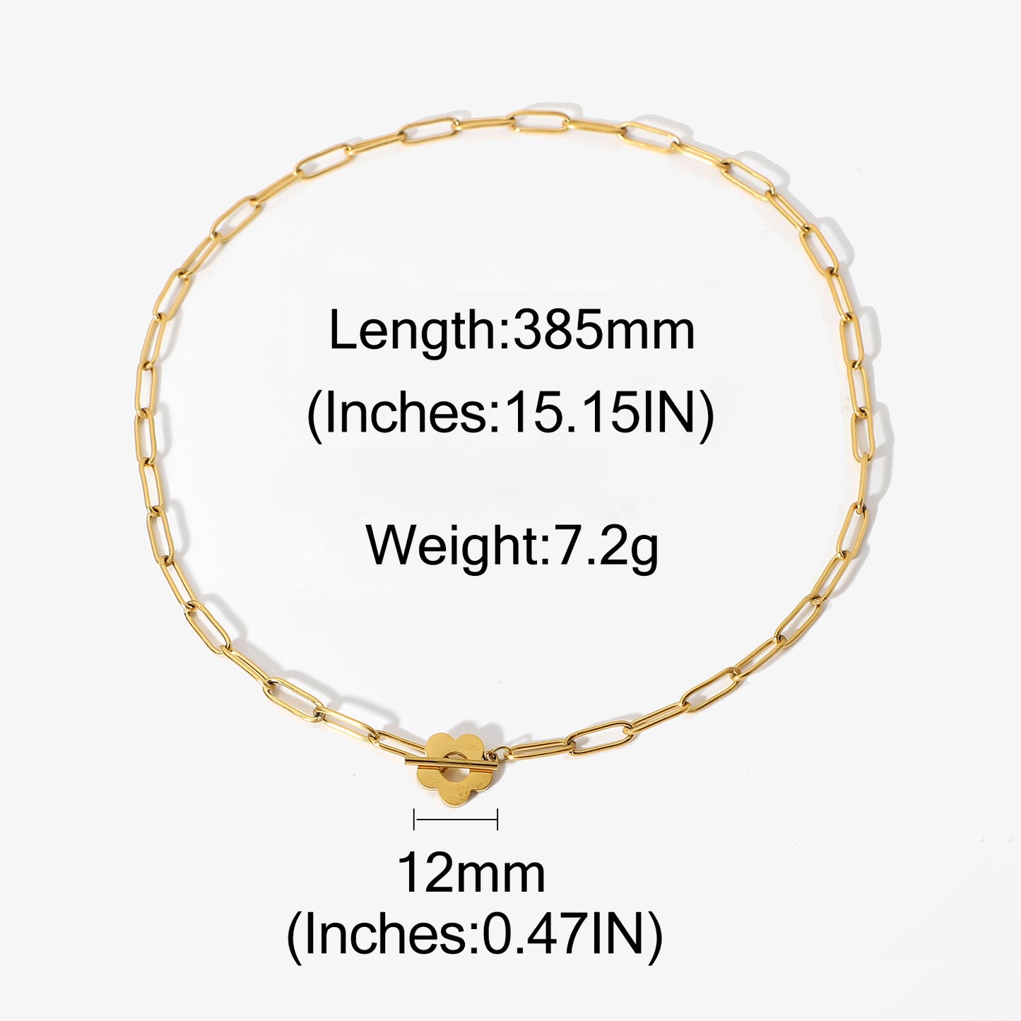 Cute Flower OT Stick Buckle Pendant Necklace medyjewelry