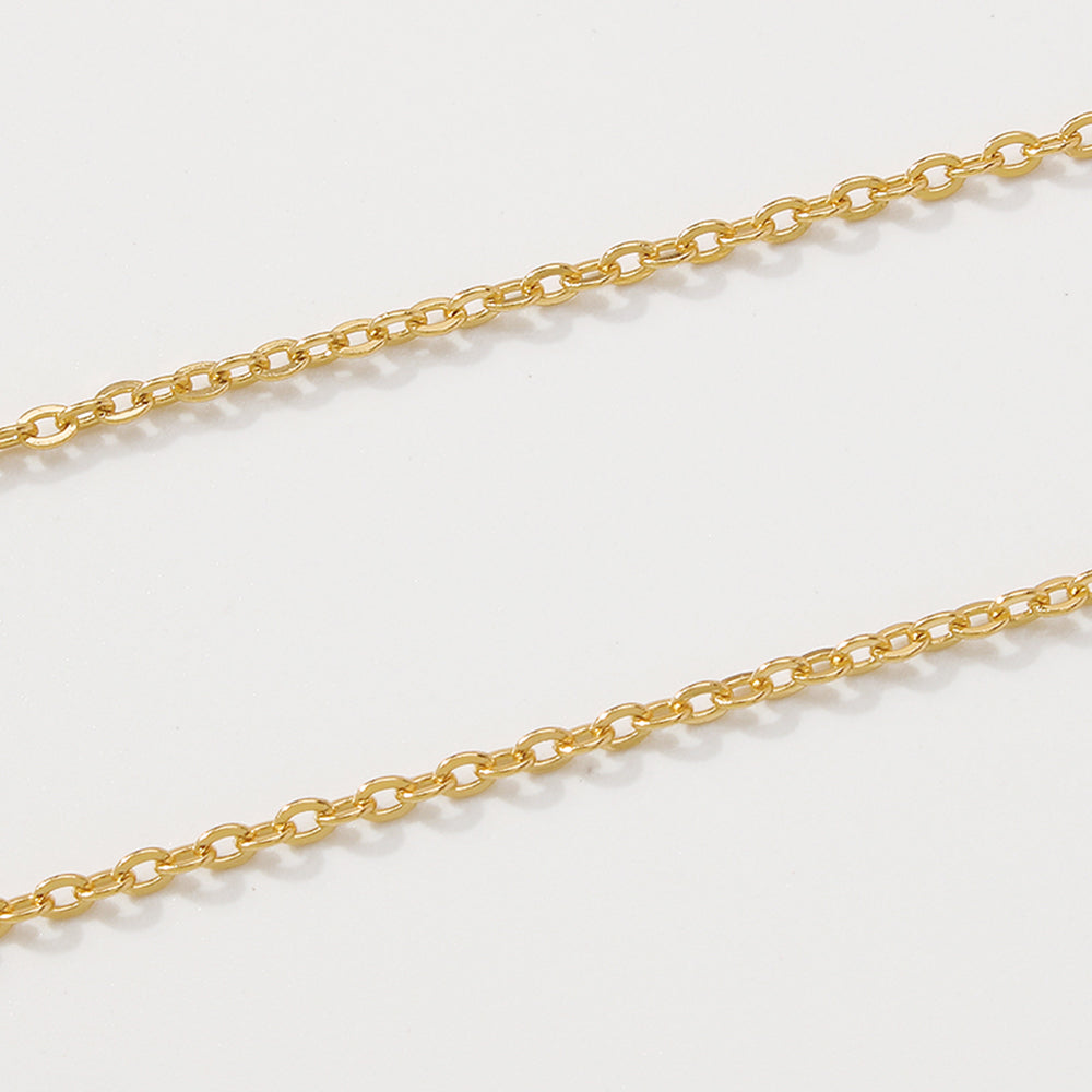 18K Gold Plated Stainless Steel Cross Necklace medyjewelry