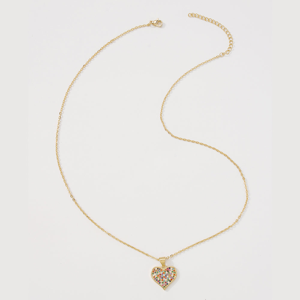 18K Gold Plated Stainless Steel Heart Necklace medyjewelry
