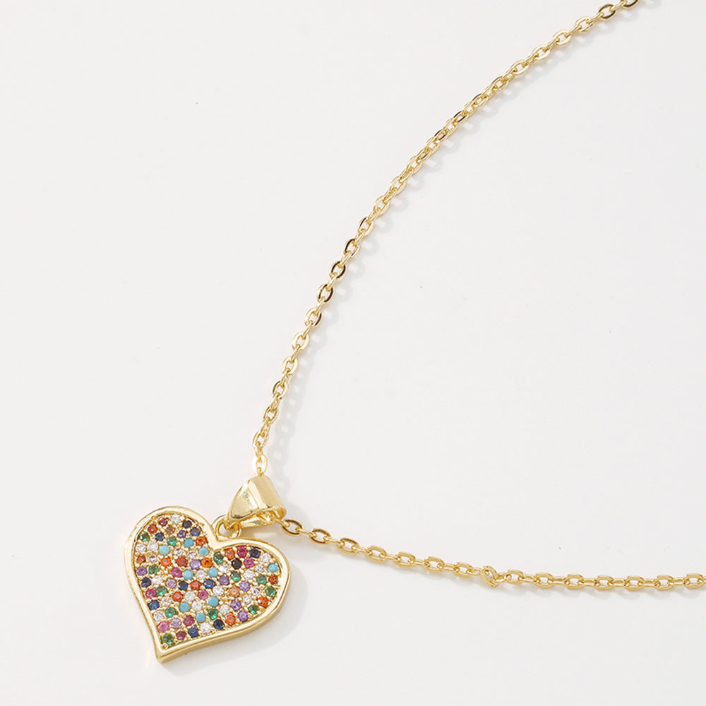 18K Gold Plated Stainless Steel Heart Necklace medyjewelry