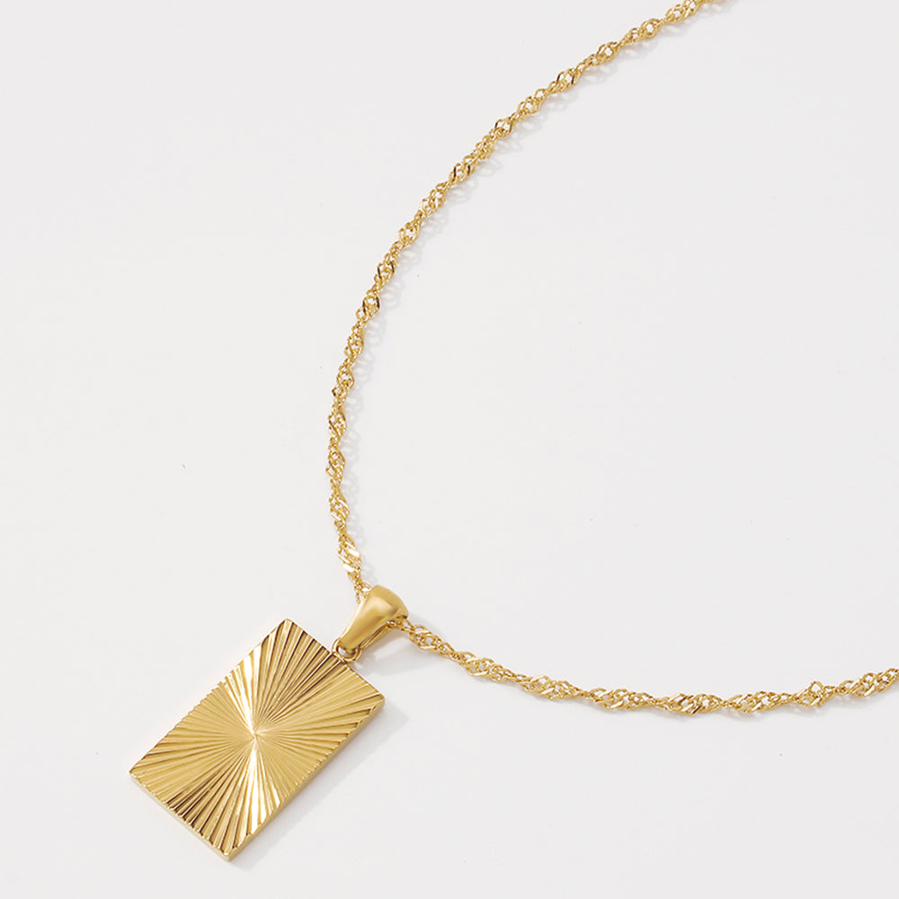 18K Gold Plated Stainless Steel Pendant Necklace medyjewelry