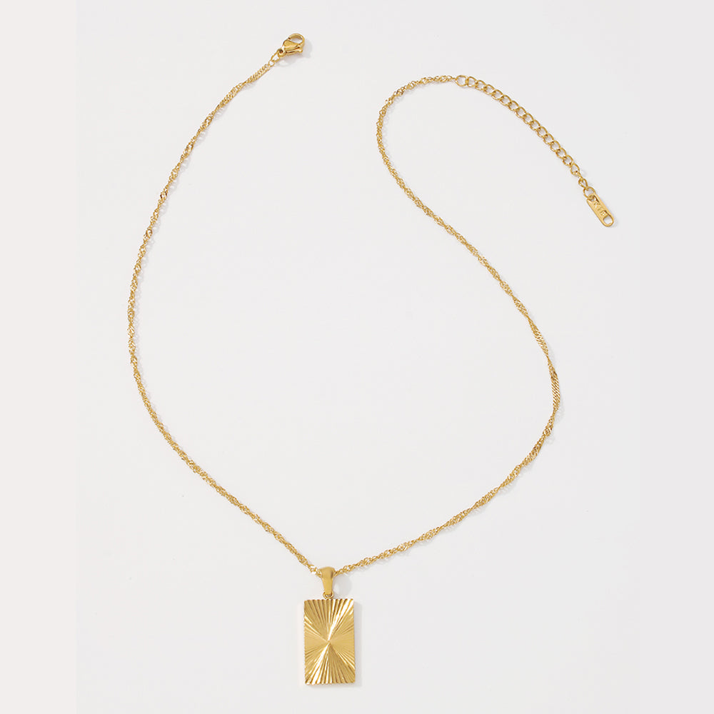 18K Gold Plated Stainless Steel Pendant Necklace medyjewelry