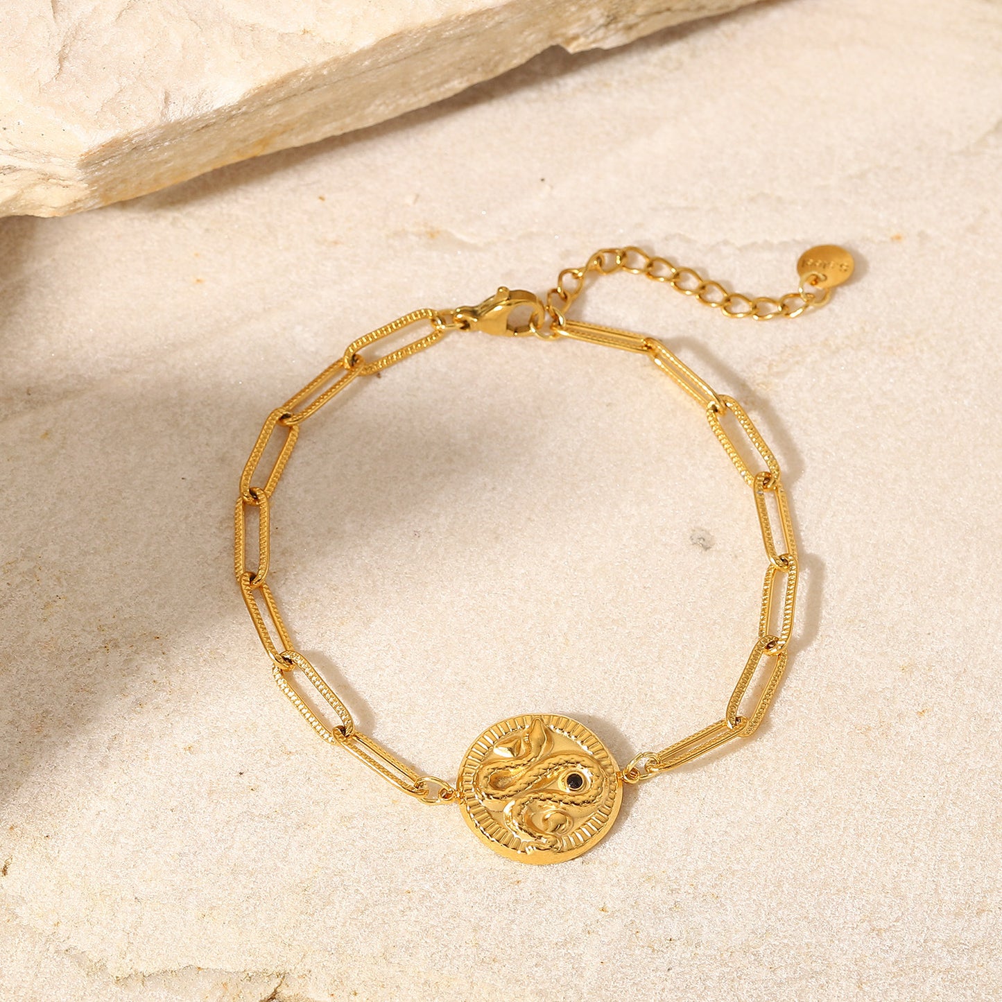 Stainless Steel Bracelet Snake Embossed Bracelet medyjewelry
