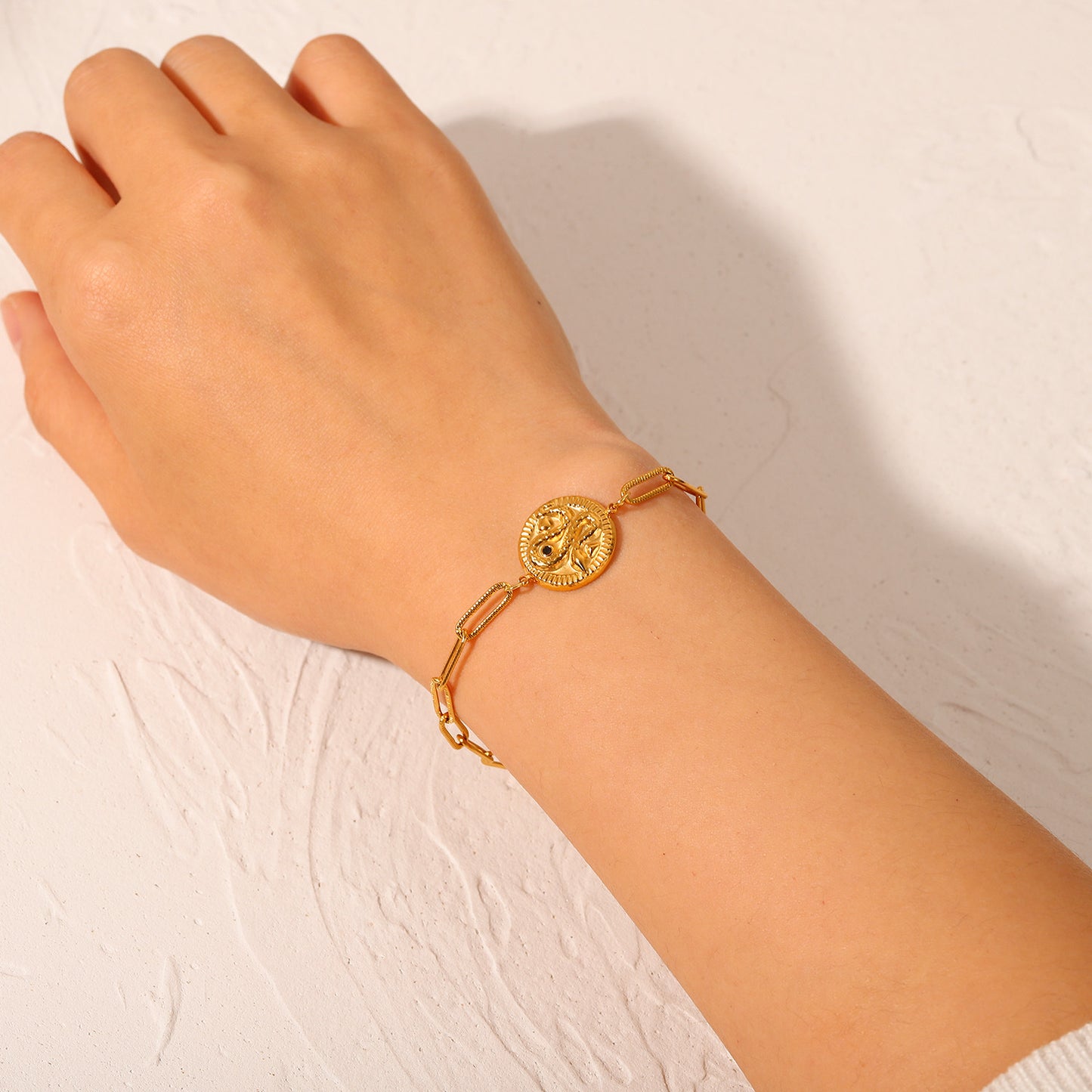 Stainless Steel Bracelet Snake Embossed Bracelet medyjewelry