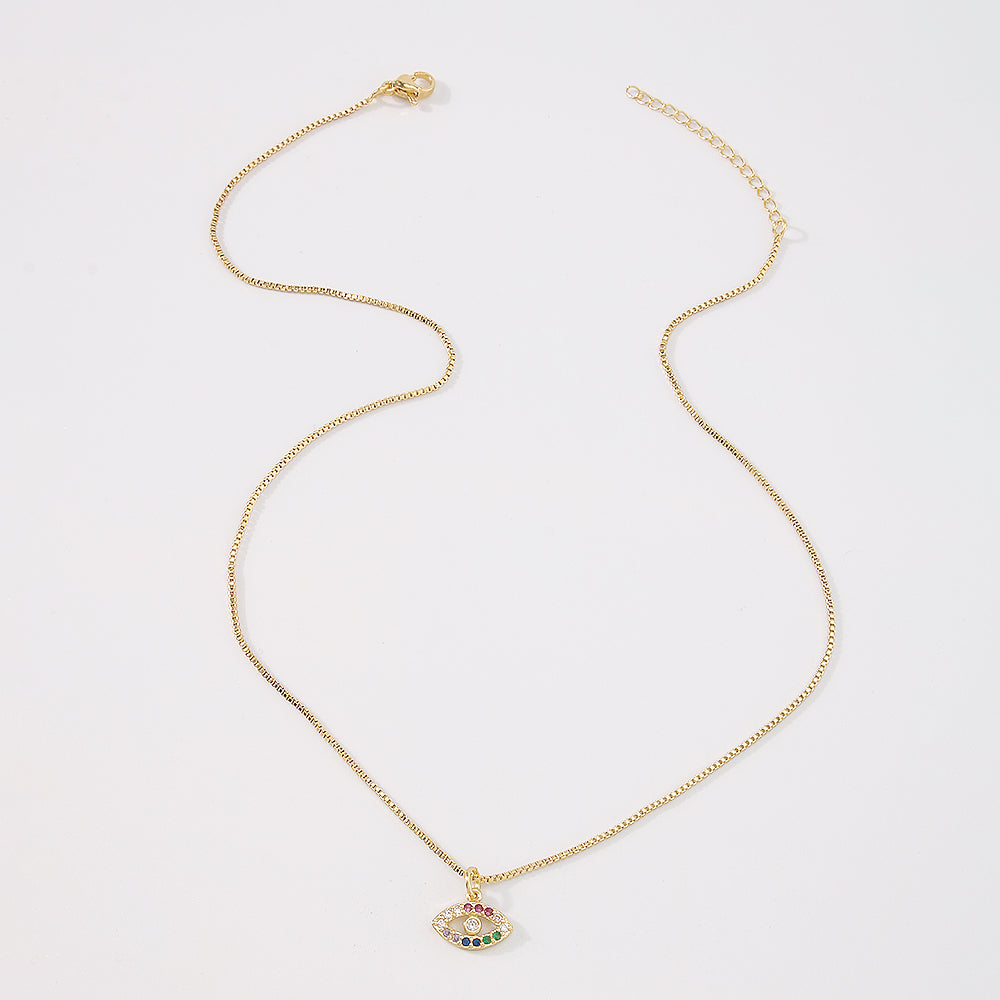 18K Gold Plated Copper Hamsa Pendant Necklace medyjewelry