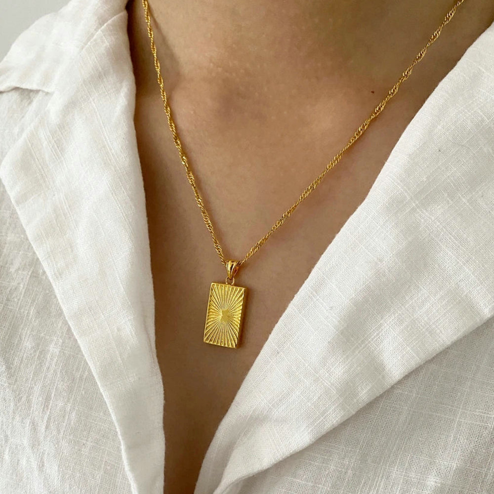18K Gold Plated Stainless Steel Pendant Necklace medyjewelry