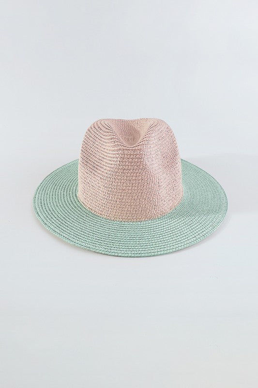Q0256 Rainbow Color Straw Hat