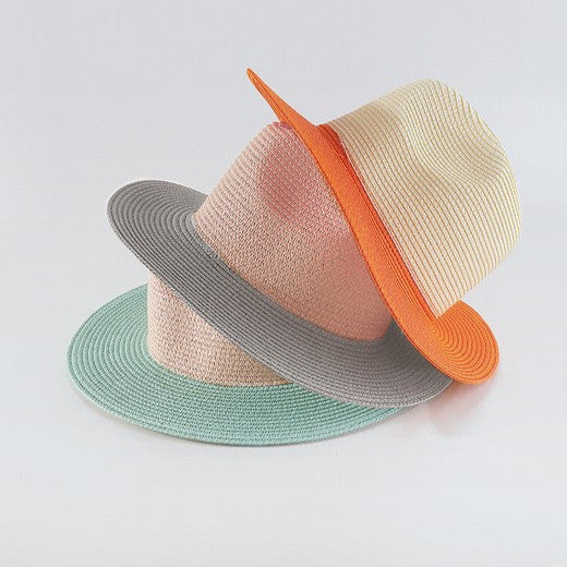 Q0256 Rainbow Color Straw Hat