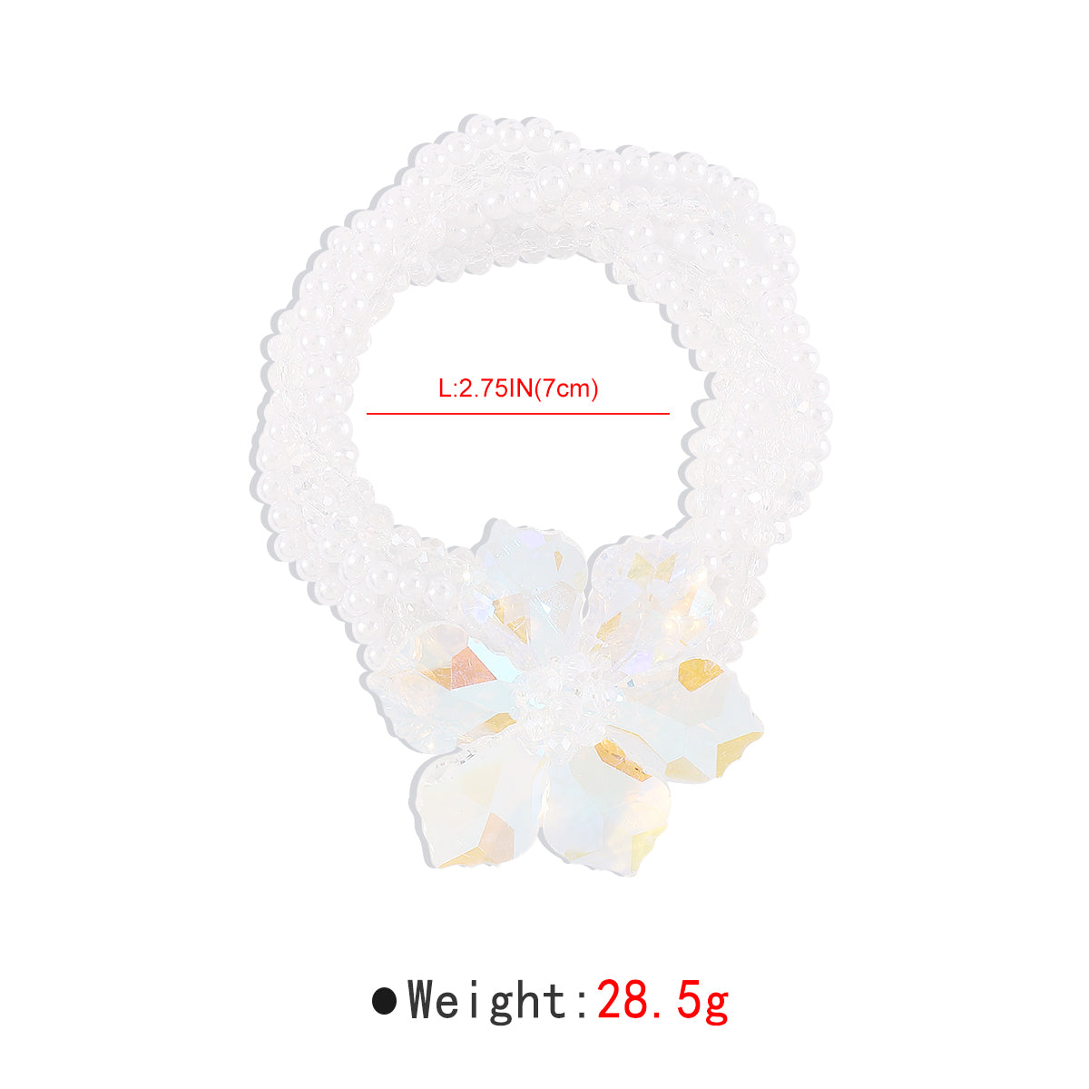 B2127 Translucent Elastic Pearl Hair Tie/Bracelet