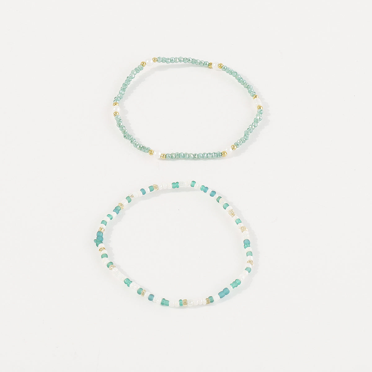 B2134 Mermaid Beads Stretch Bracelets Set