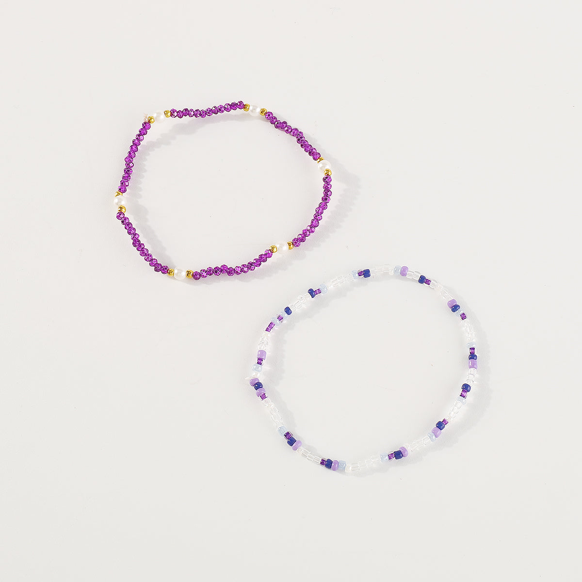 B2134 Mermaid Beads Stretch Bracelets Set