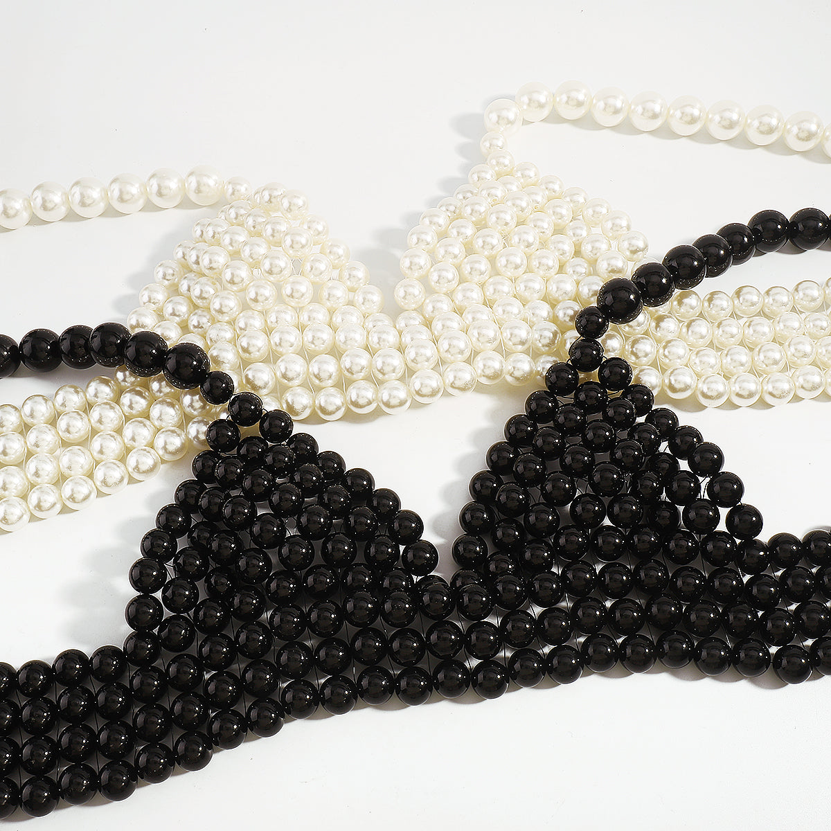C0435 Handmade Pearl V-neck Chain Bralette