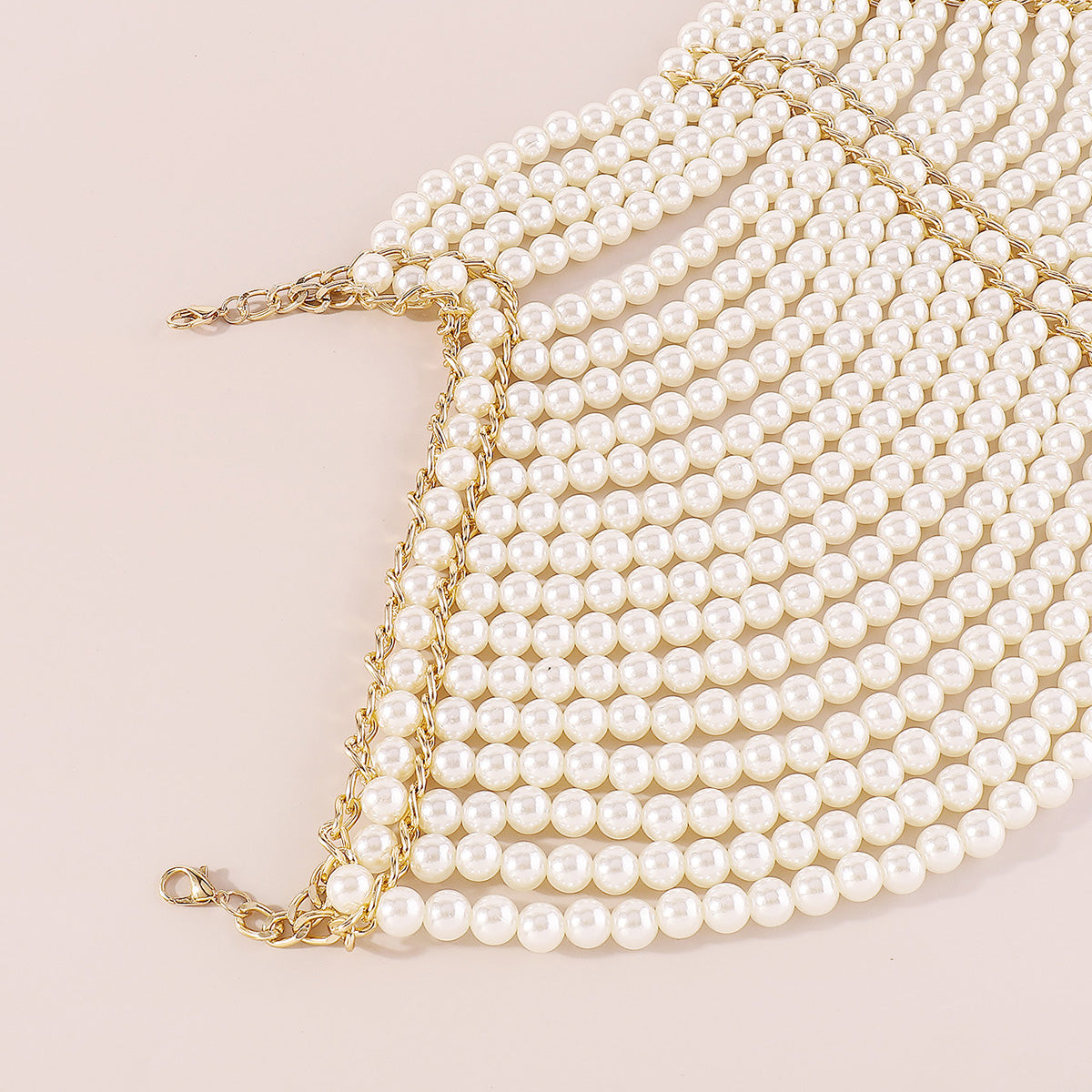 C0513 Handmade Multi-Layer Faux Pearl Body Jewelry