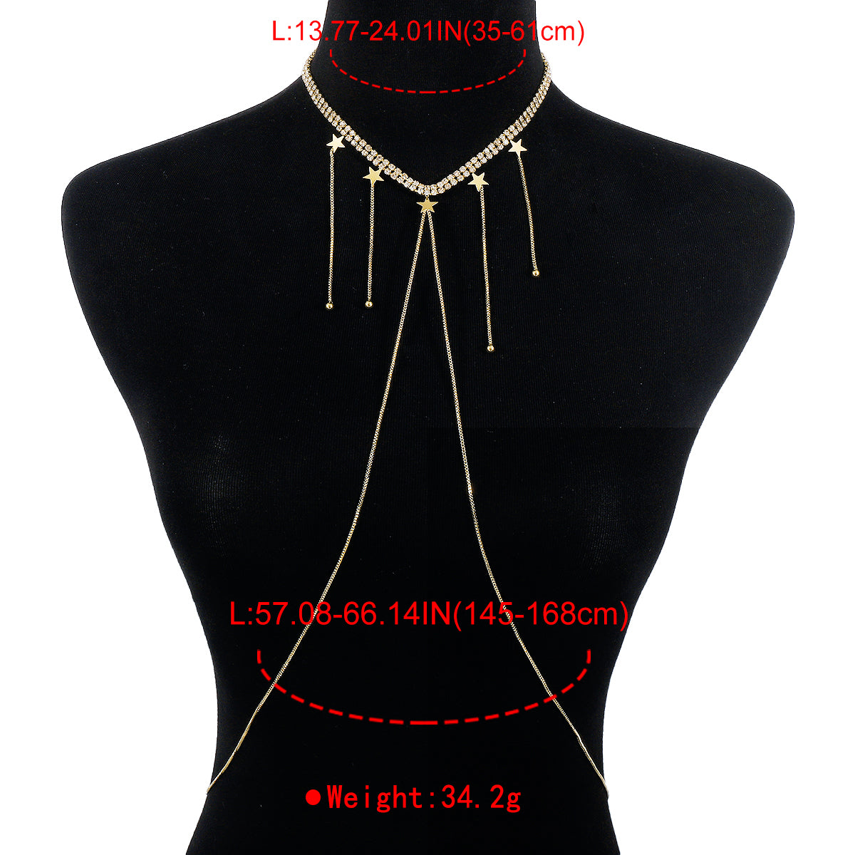 C0533 Golden Star Claw Chain Body Chain Body Jewelry