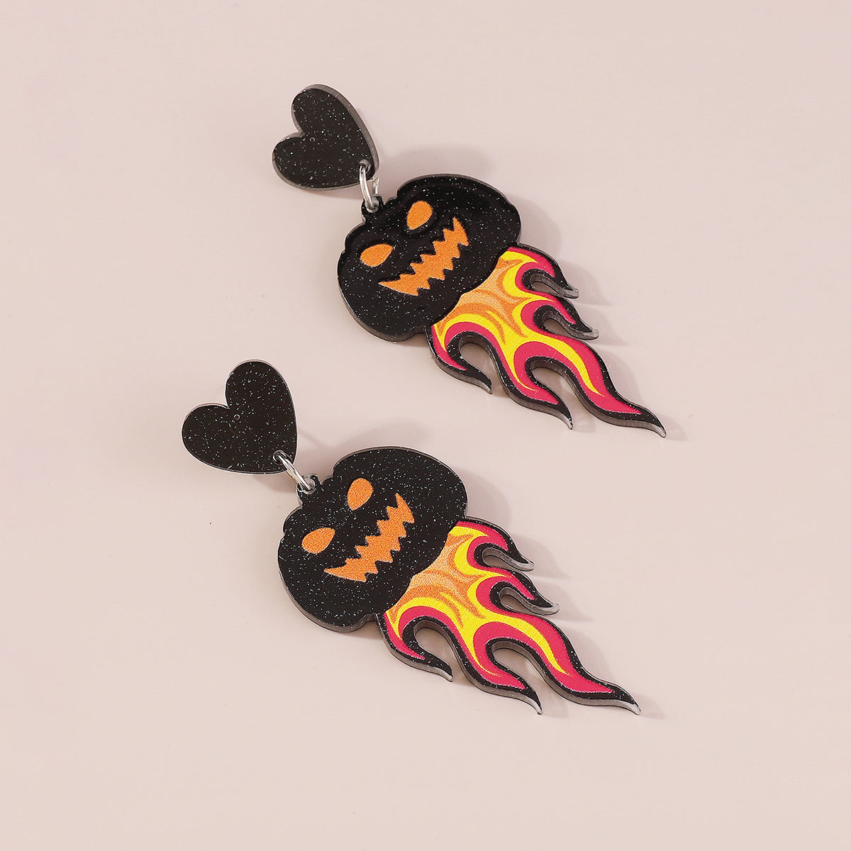 E11943 Halloween Ghost Pumpkin Skull Drop Earrings