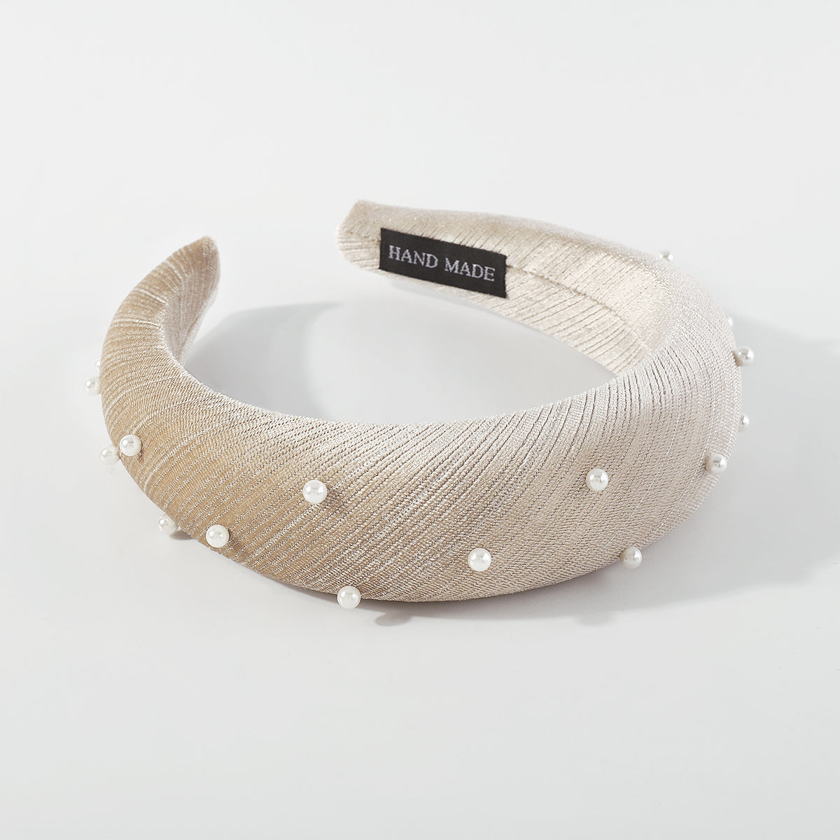 F4978 Velvet w/Pearls Padded Sponge Headbands
