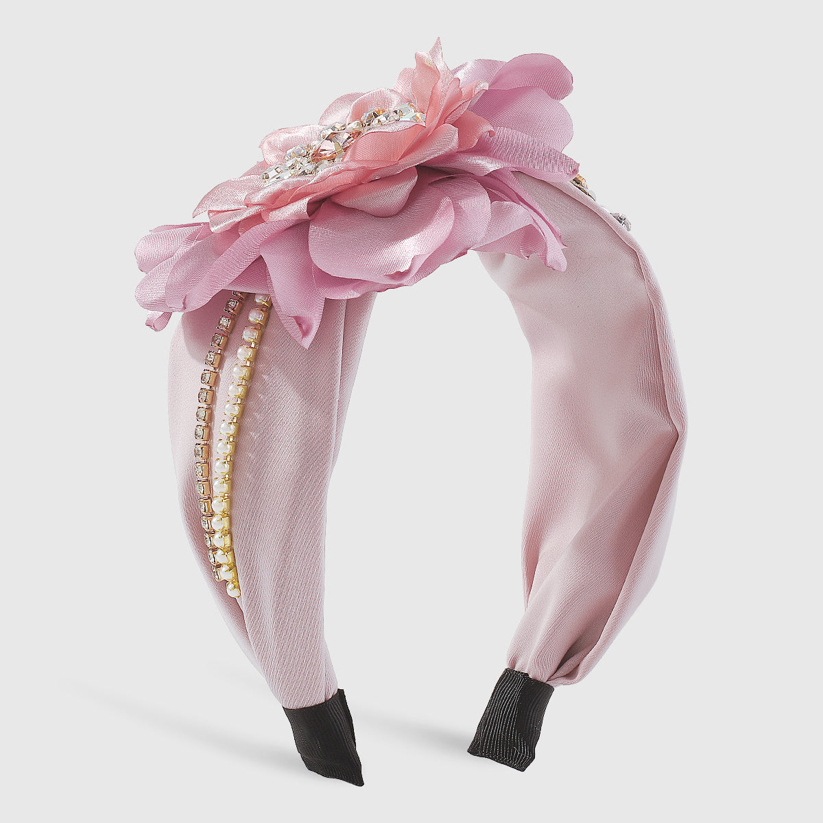 F5786 Luxury Large Flower Crystal Pearl Headband