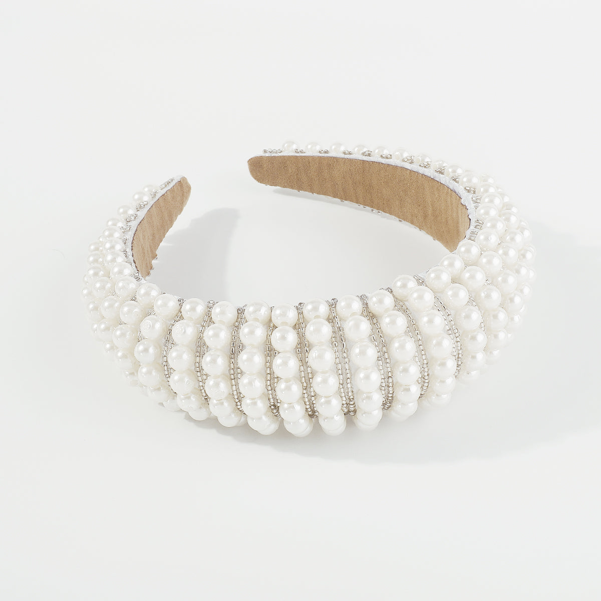 F5936 Luxury Full Pearls Seed Beads Headband