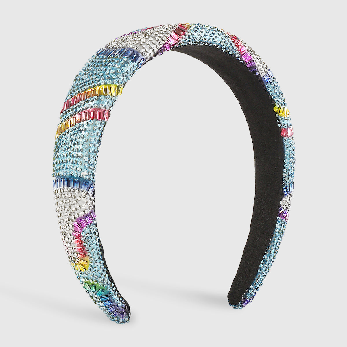 F6059 Rainbow Heart Padded Headband