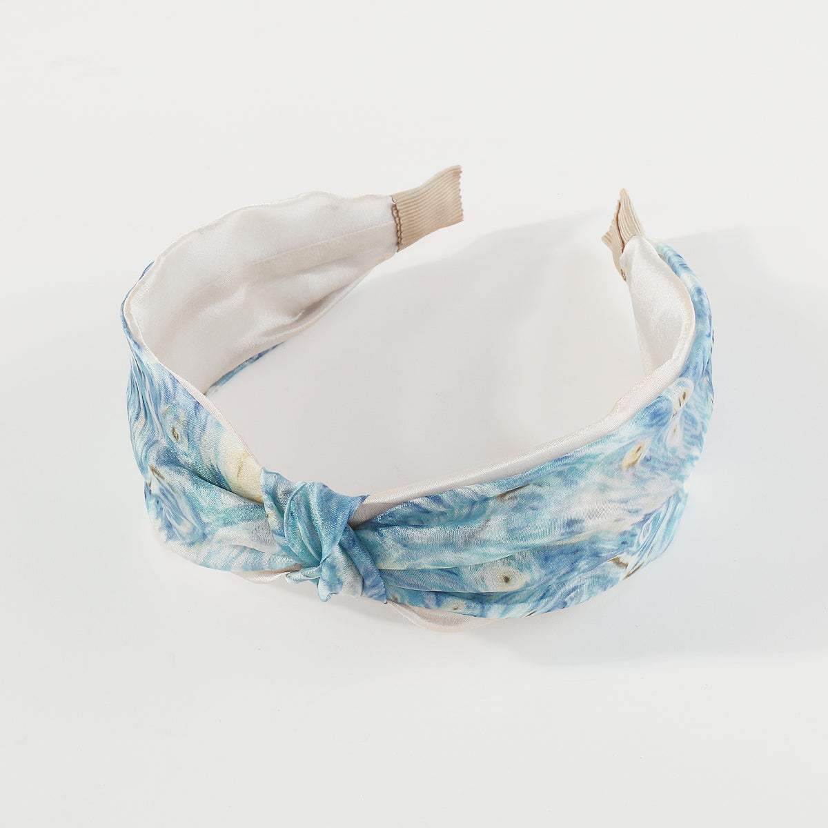 F6448 Blue Starry Sky Cross Knotted Headbands