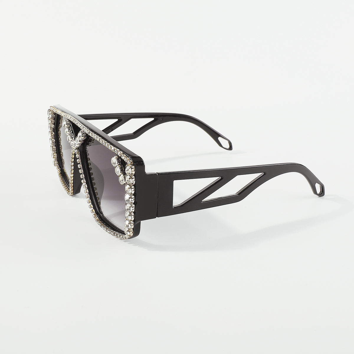 GL042 Crystal Oversized Square Sunglasses