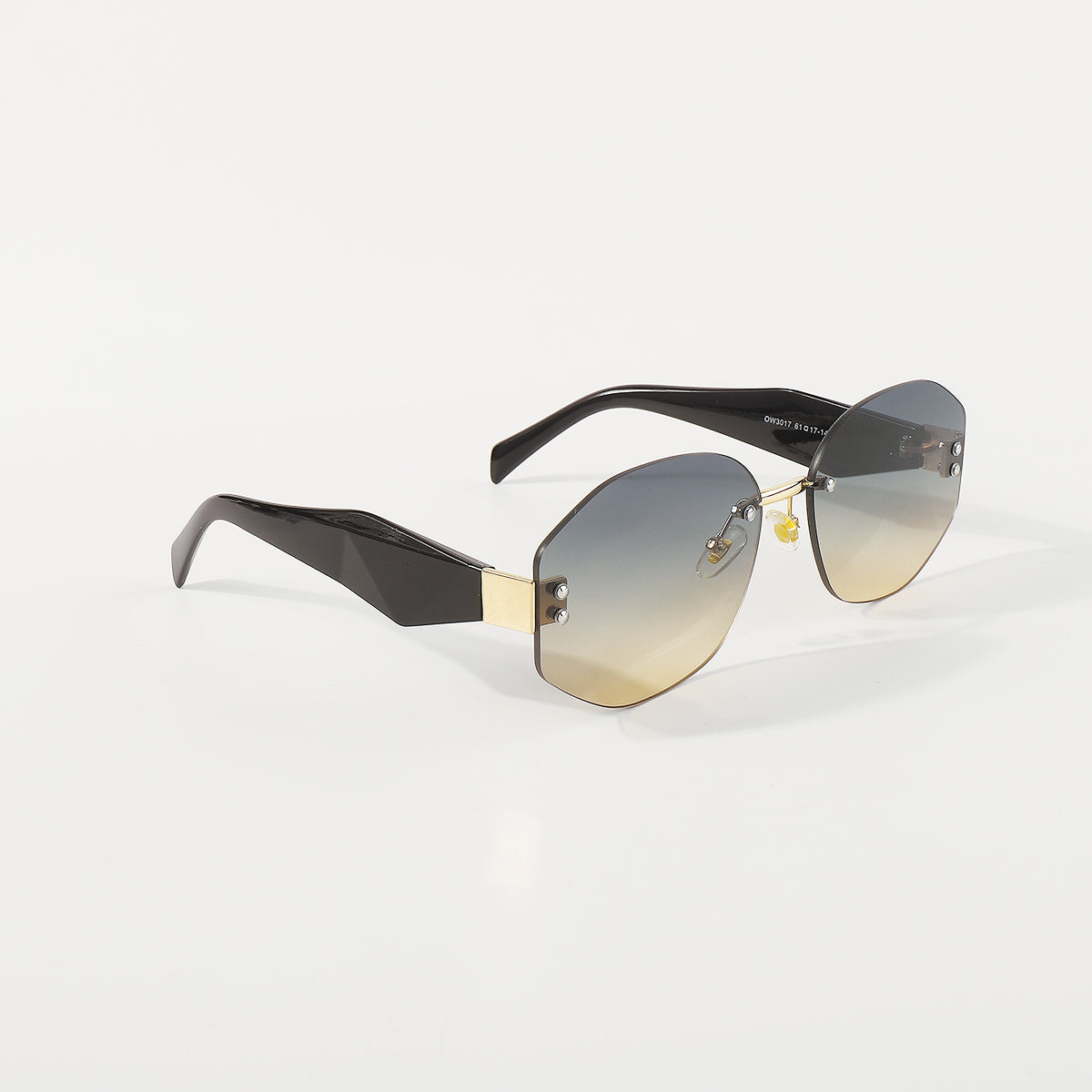 GL052 Frameless Ombre Nonagon Sunglasses