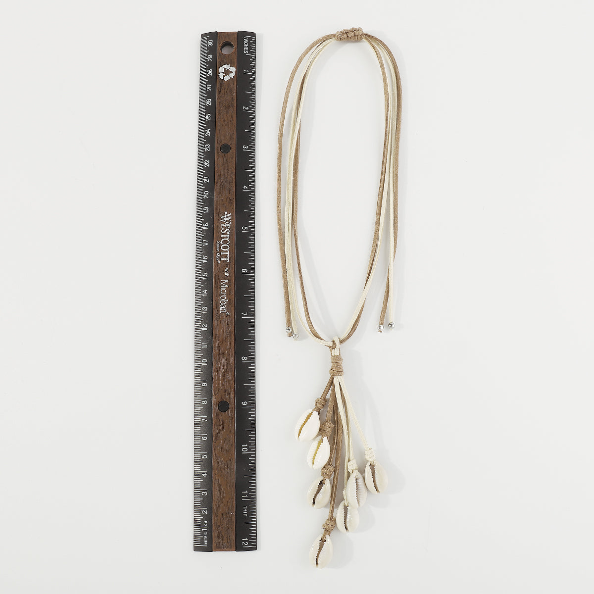 N11167 Boho Seashells Pendant Adjustable Necklace