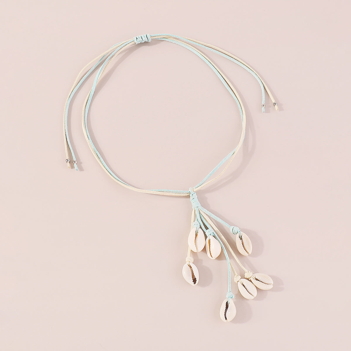 N11167 Boho Seashells Pendant Adjustable Necklace