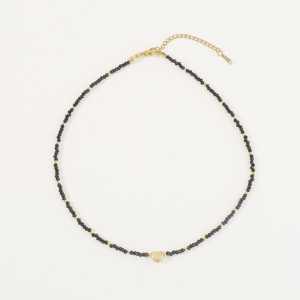 N11303 Mermaid Beads Golden Heart Dainty  Necklace