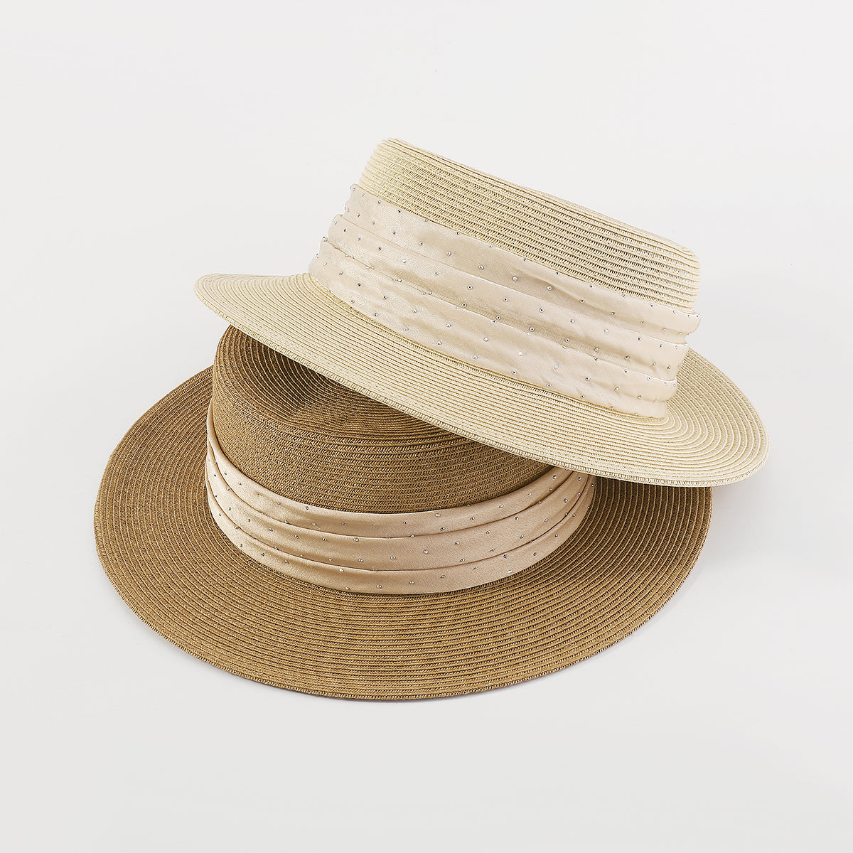 Q0128 Summer Straw Sun Hat Wide Brim Panama Hats