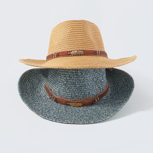 Q0189 STRAW COWBOY HAT with STRAP