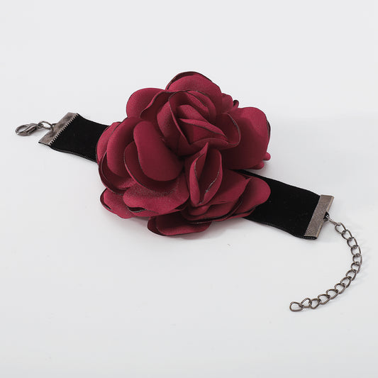 Retro Romantic Fabric Rose Flower Bracelet medyjewelry