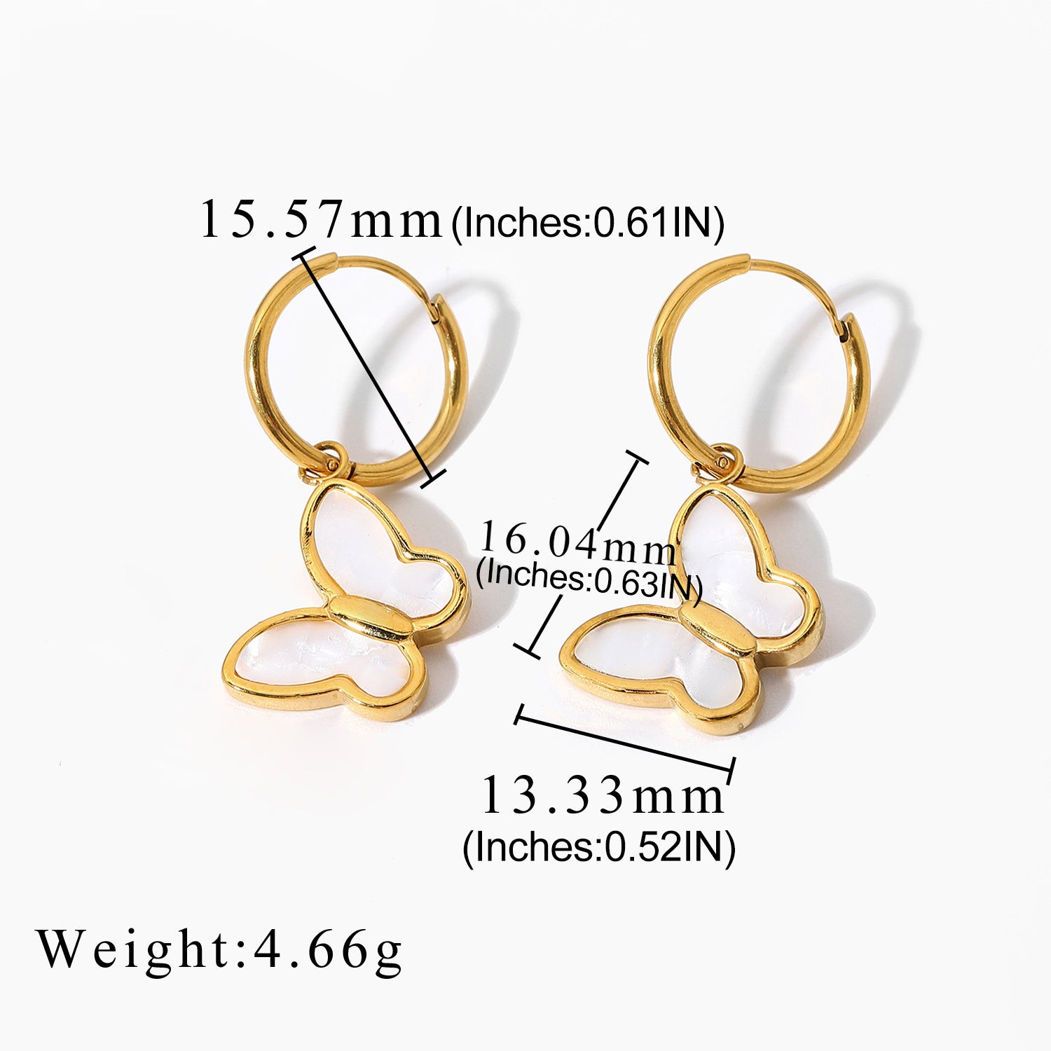 Butterfly Hoop Earrings medyjewelry