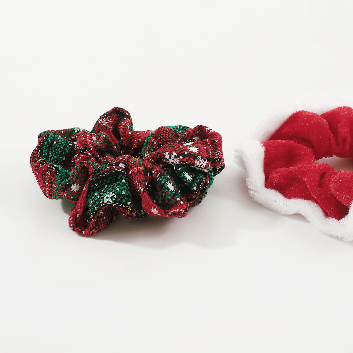 2pcs Christmas Red Scrunchies Elastic Hair Rope medyjewelry