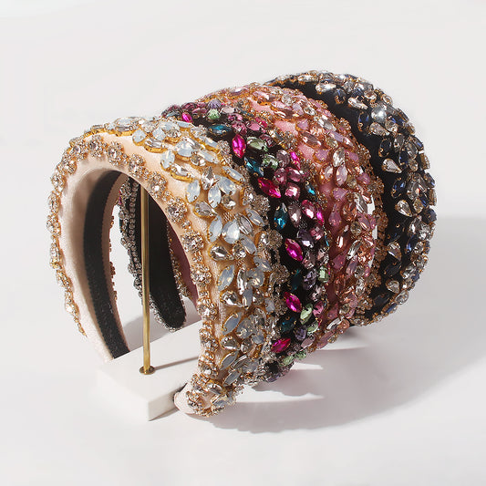 Bejeweled Padded Large Crystal Headband medyjewelry