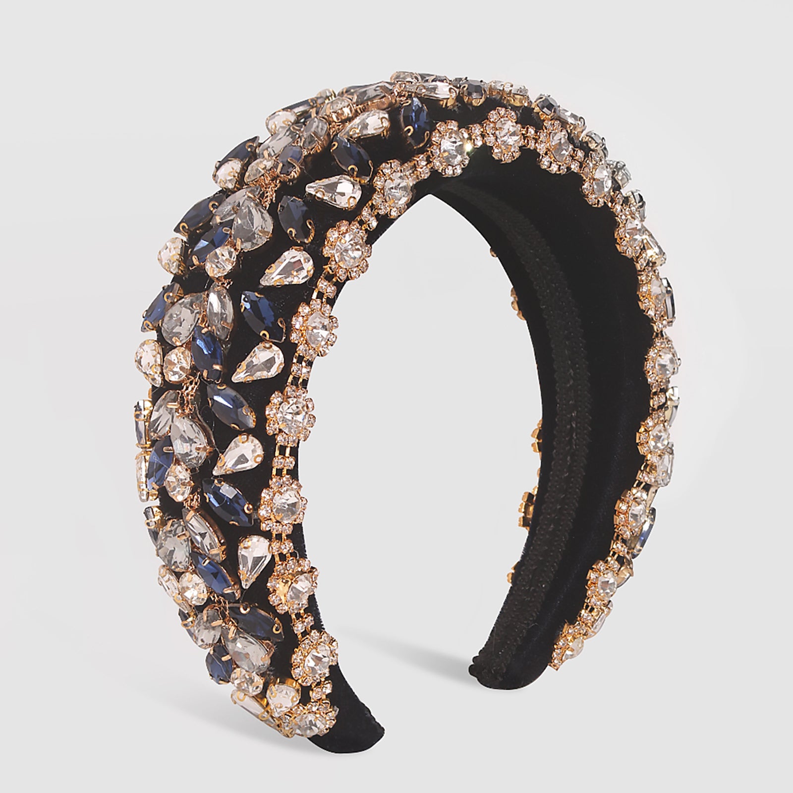 Bejeweled Padded Large Crystal Headband medyjewelry