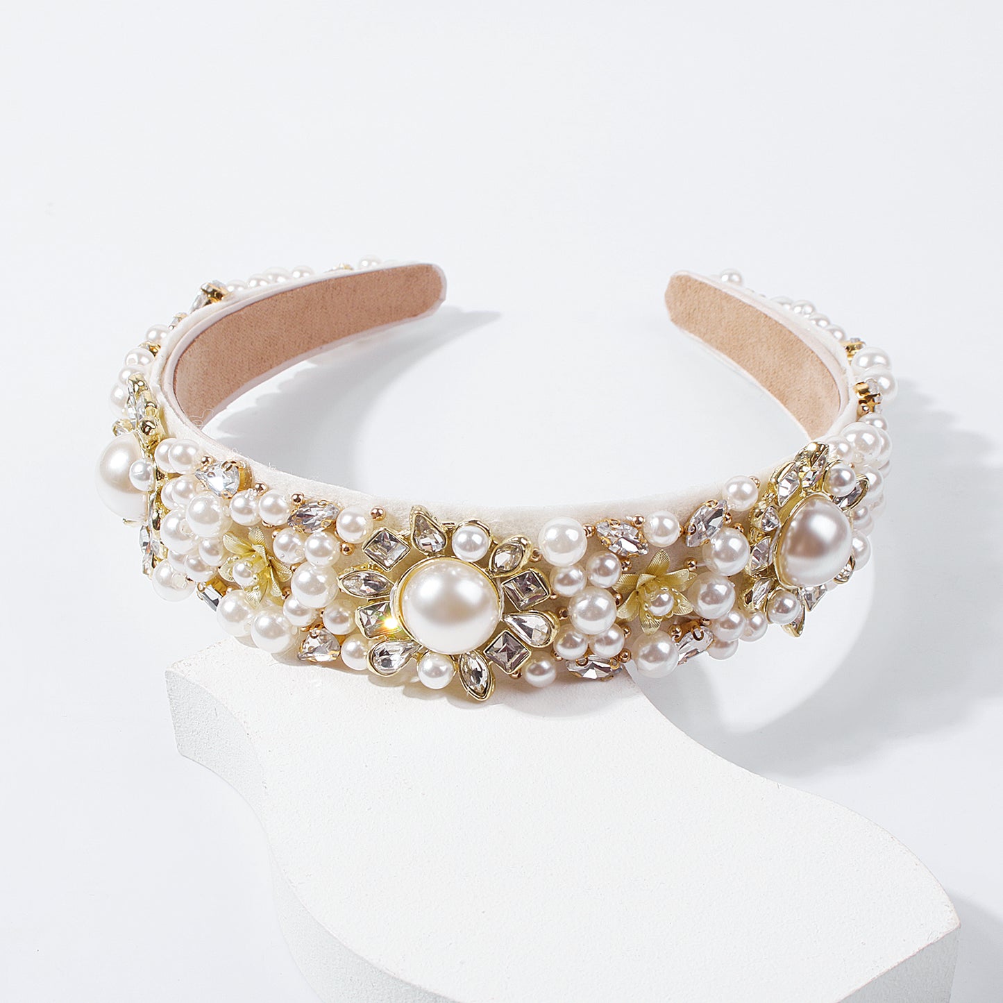Elegant White Pearl Headband medyjewelry
