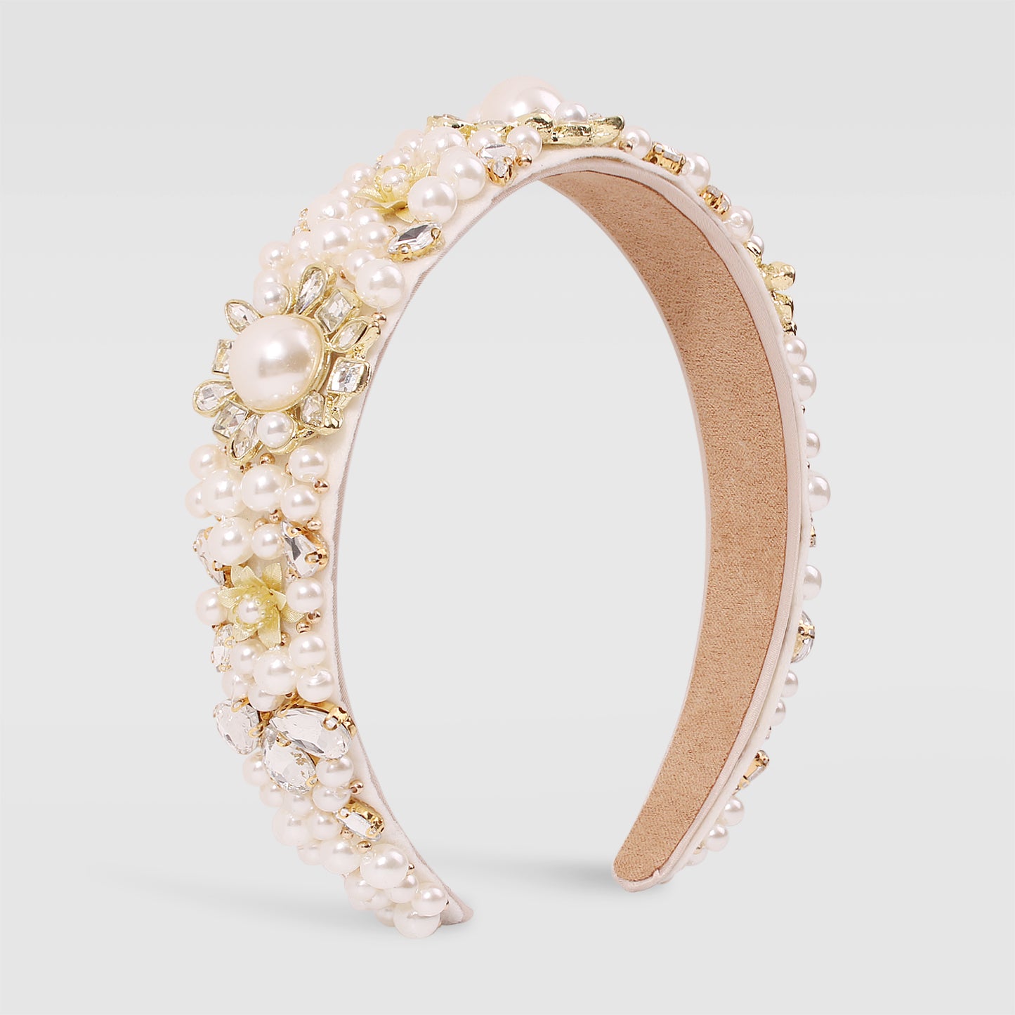 Elegant White Pearl Headband medyjewelry