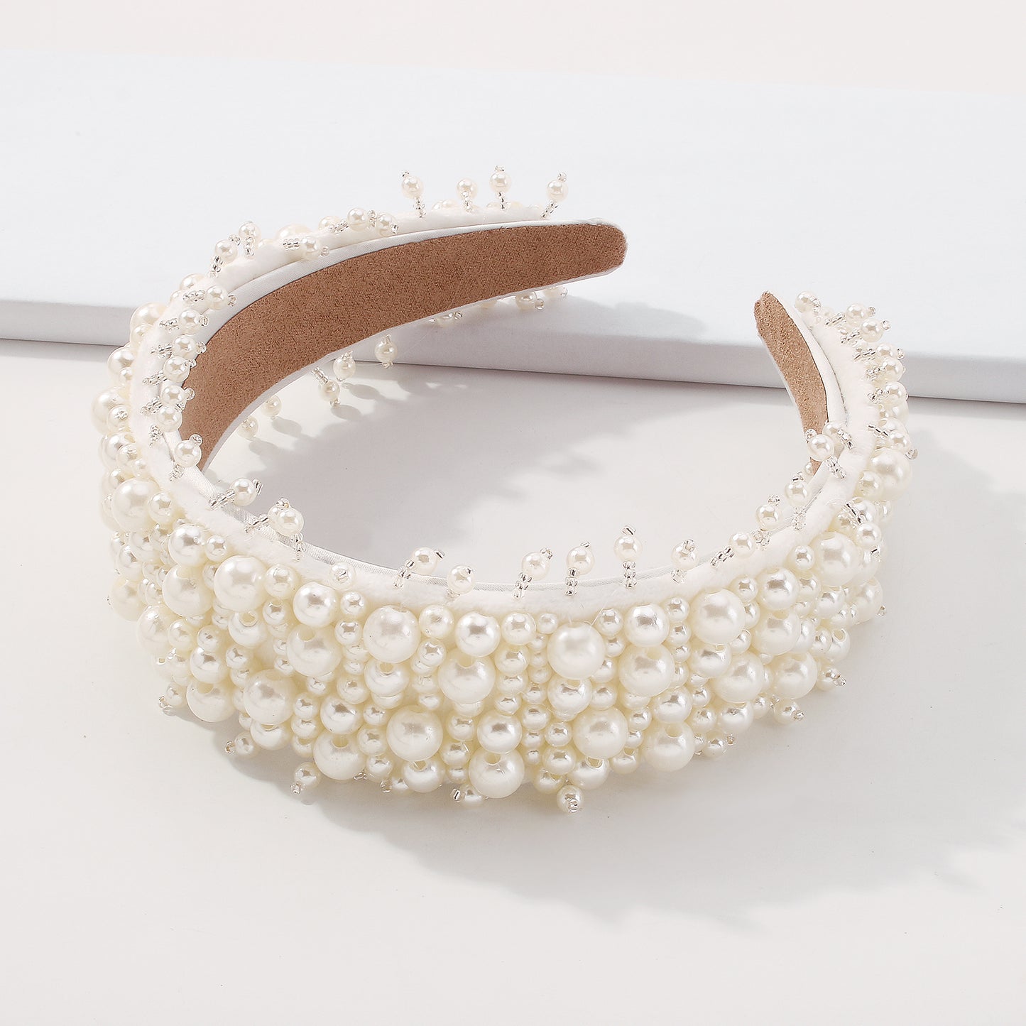 Baroque Wide Imitation Pearl Headbands medyjewelry